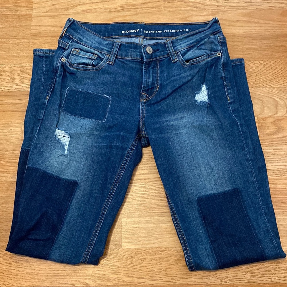 Old navy : Boyfriend Straight jean with patches